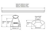Strešné nosiče MERCEDES S (W222), 2014 - up, 4-dverové