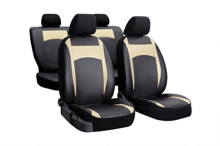 Coprisedili auto per Audi Q3 2011-2018 Design Leather Beige 2+3